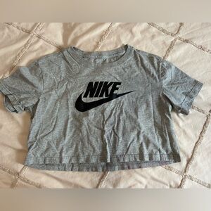 Nike Heather Gray Cropped Tee